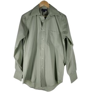 Lands End Men's Sage Green Traditional Fit Size 14 1/2 32-32 Shirt‎